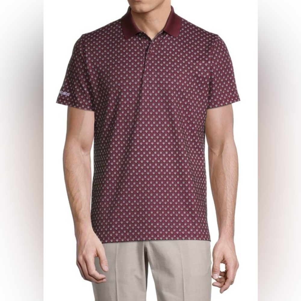 Bonobos Golf Polo Men’s Large Burgundy Classic Design Standard Fit Performance
